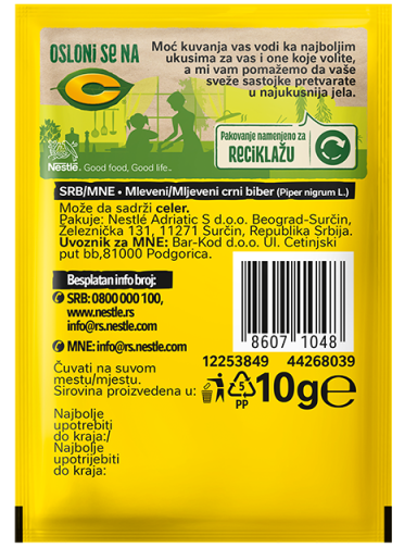 C Mleveni crni biber, kesica 10g BOP