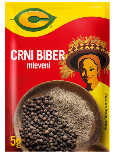 C Mleveni crni biber, kesica 5g FOP