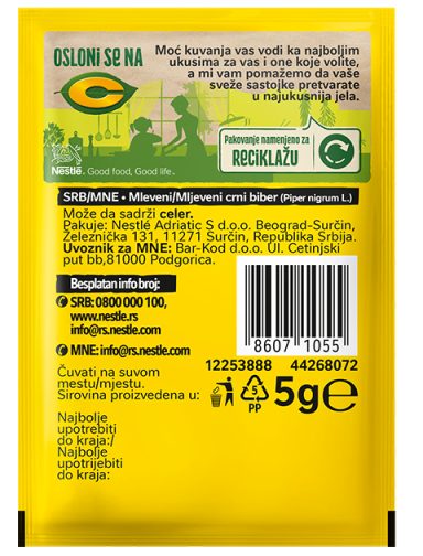 C Mleveni crni biber, kesica 5g BOP