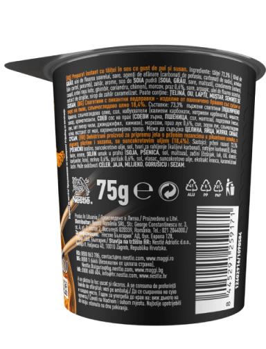 MAGGI Saucy Noodles, instant rezanci u pikantnom sosu sa ukusom piletine i susama, čaša, 75g_BOP