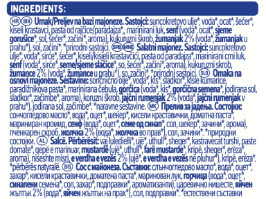 THOMY Burger salatni majonez, kesica sa čepom 220 g_ingredients