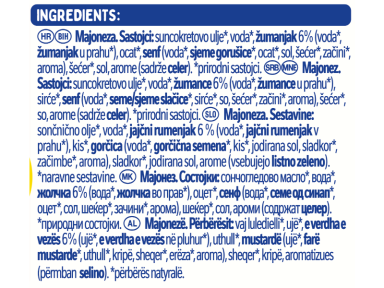 THOMY majonez, kesica 160g_ingredients