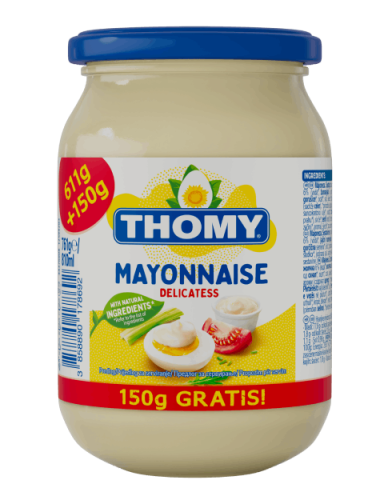 THOMY majonez, staklena tegla 761 g (611 g + 150 g gratis)_FOP