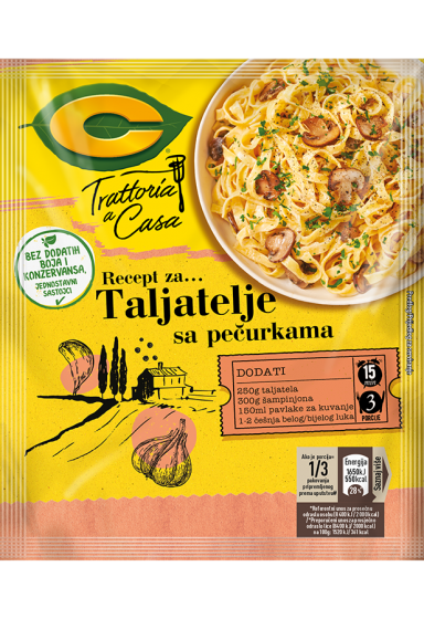 C taljatele sa pečurkama