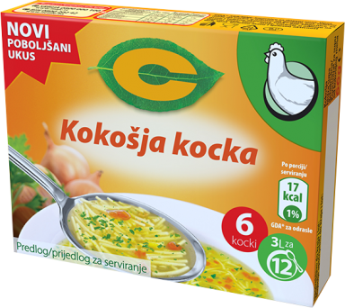 C kokošiji bujon, kocka za supu, 66g